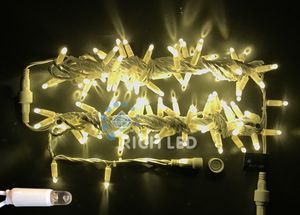 Светодиодная нить Rich LED 10 м, 220В, статика, герметич. колпачок, IP65, белый пр.