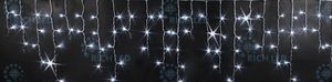 Светодиод. бахрома Rich LED 3х0.5 м, статика, белый резиновый пр., IP65, герметич. колпачок