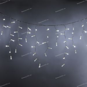 Светодиодная гирлянда бахрома 3,1х0,5 м с колпачками, мерцание, 150 led, прозрачный пр.