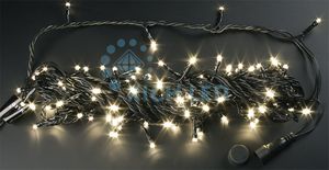 Светодиодная нить Rich LED 10 м, 220В, герметич. колпачок, IP65,статика, черный пр.